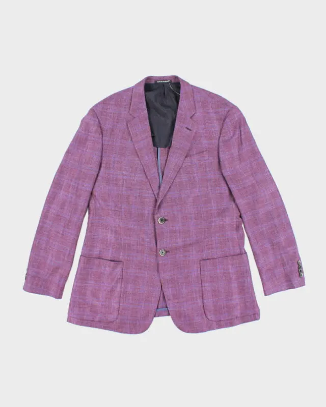 Vintage Emporio Armani Purple Suit Jacket - L sold by Rokit