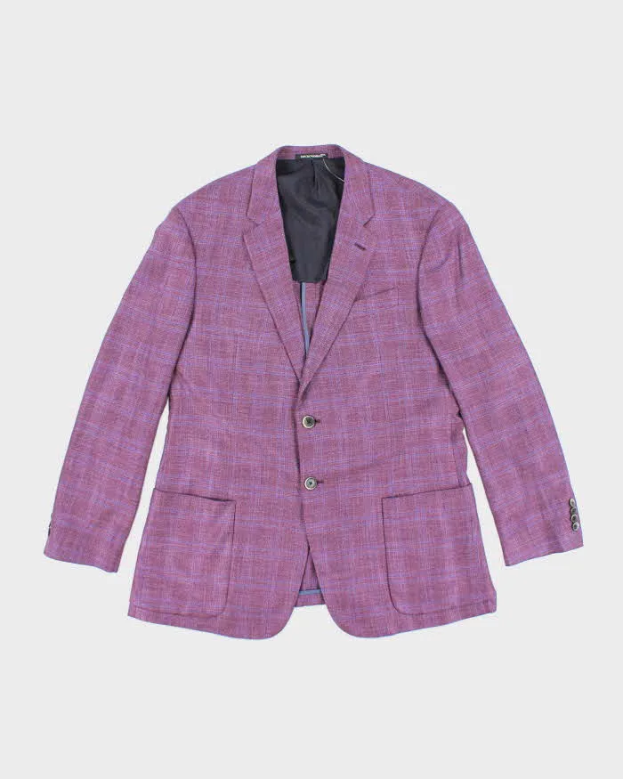 Vintage Emporio Armani Purple Suit Jacket - L sold by Rokit