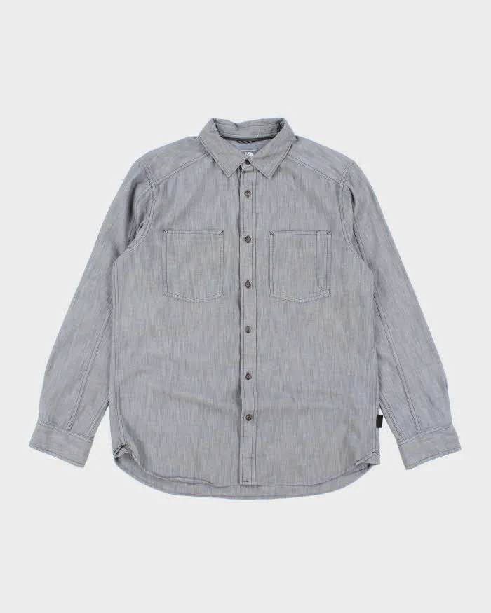 The North Face Grey Long Sleeve Shirt - M sold by Rokit