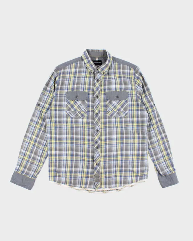 Y2k 00s Calvin Klein Checked Long Sleeve Shirt - M made by Calvin Klein