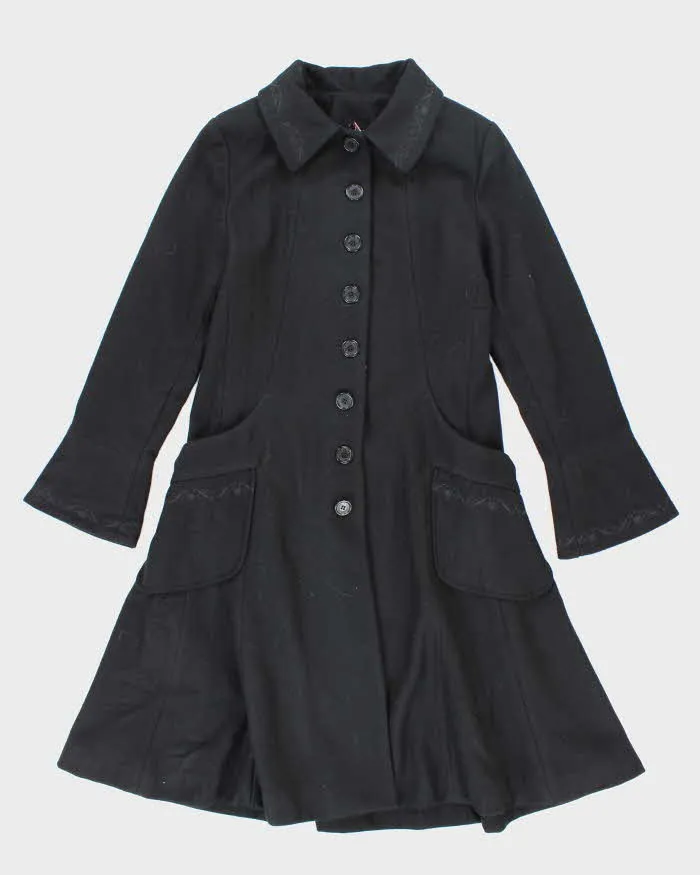 Vintage Y2k 00s Emily The Strange Wool Blend Embroidered Coat - M sold by Rokit