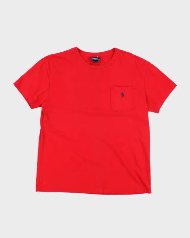 Vintage Ralph Lauren Small Horse Pocket T-Shirt - S sold by Rokit