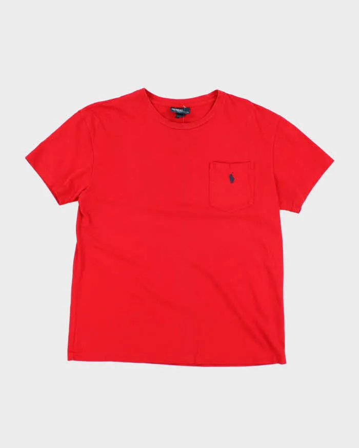 Vintage Ralph Lauren Small Horse Pocket T-Shirt - S sold by Rokit