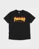 Vintage Thrashed Flame Logo Graphic T-Shirt - L sold by Rokit