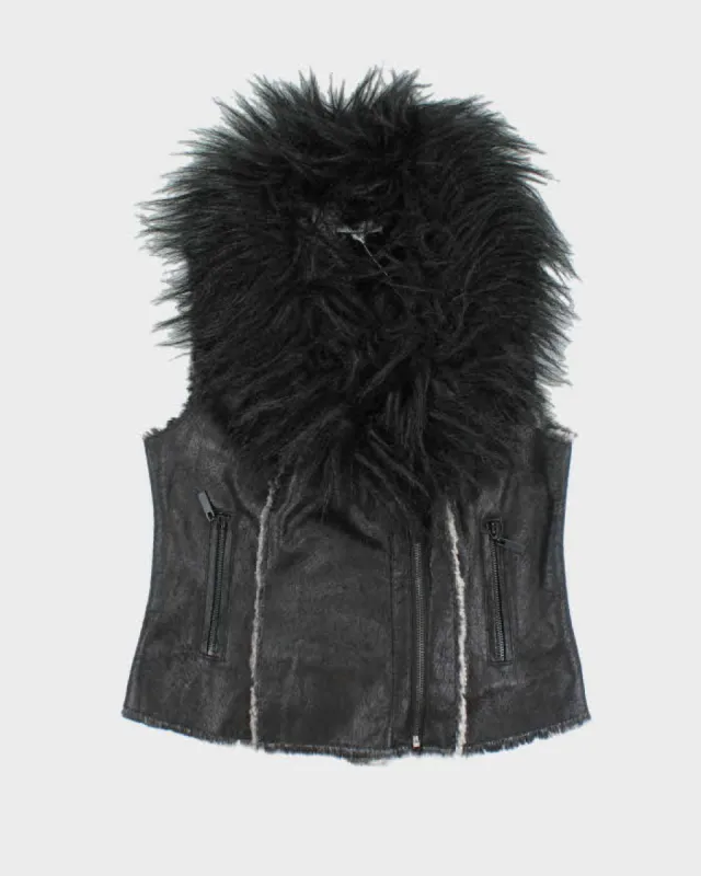 Vintage Y2k 00s Cache Faux Fur Gilet - M sold by Rokit