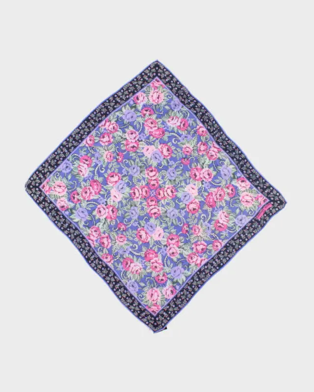 Vintage Christian Aujard Silk Floral Scarf sold by Rokit