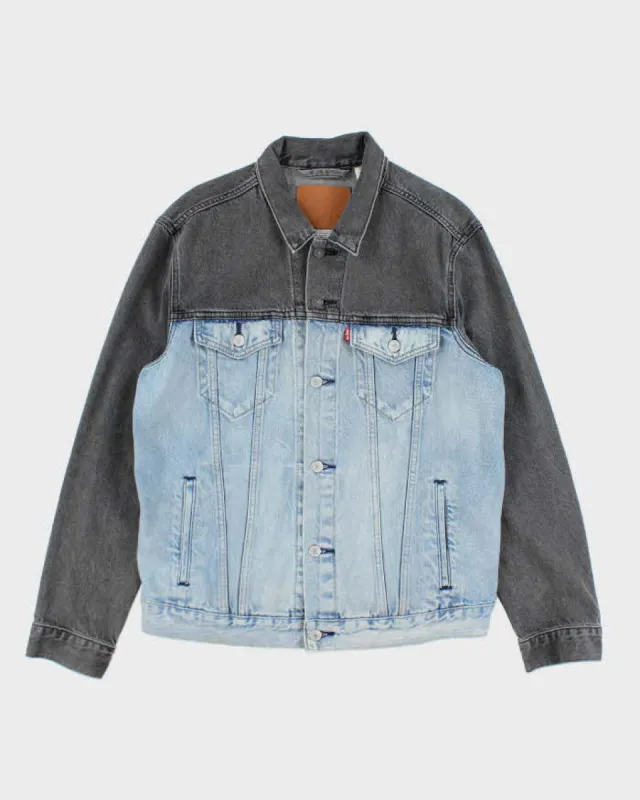 Vintage Levi's Two-Tone Light & Dark Wash Denim Jacket - L sold by Rokit