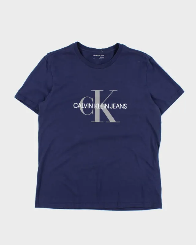 Calvin Klein Spell Out CK Logo Graphic T-Shirt - L sold by Rokit