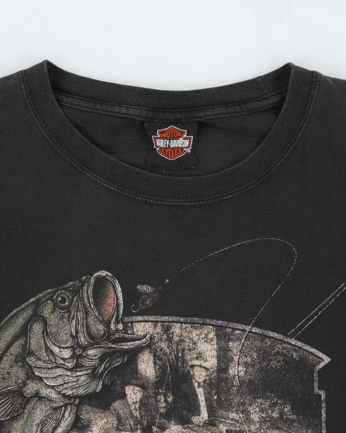 Vintage Harley Davidson Fishing Graphic T-Shirt - L sold by Rokit product image thumbnail 3