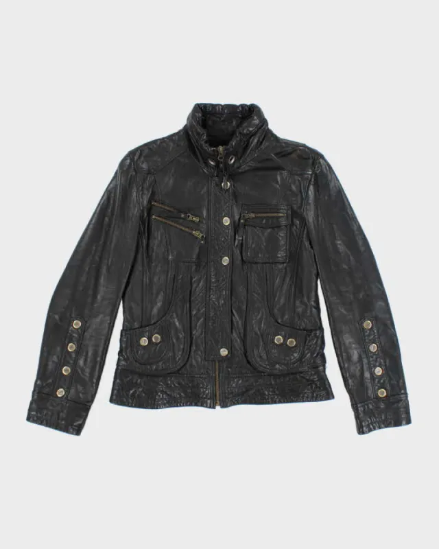 Vintage Y2k 00s Fushi Classic Leather Jacket - S sold by Rokit