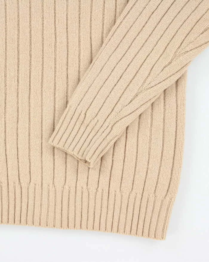 Vintage 90's Giordano Pure Wool V-Neck Chunky Knit - L sold by Rokit product image thumbnail 4