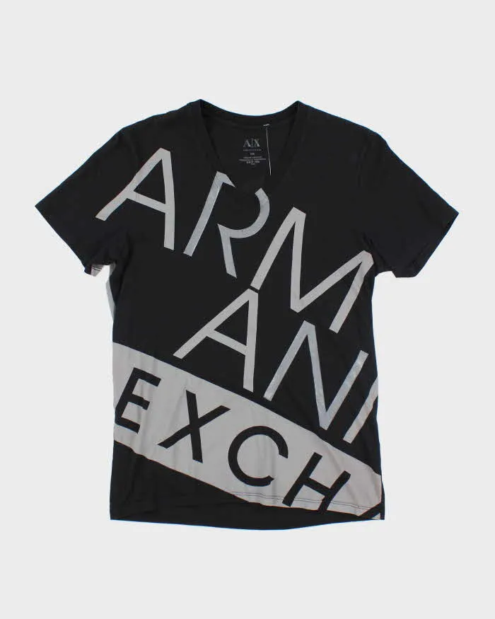 Vintage Y2K Armani Exchange V-Neck All Over Print T-Shirt - XS sold by Rokit
