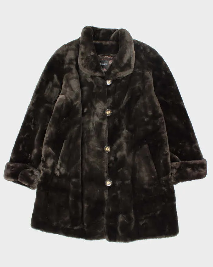 Vintage Y2k 00s Sequence Faux Fur Coat - L sold by Rokit