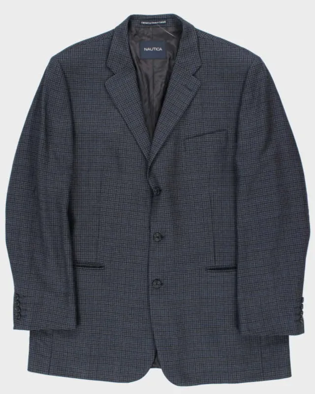 Vintage 2000's Nautica Patterned Wool Suit Jacket - L sold by Rokit