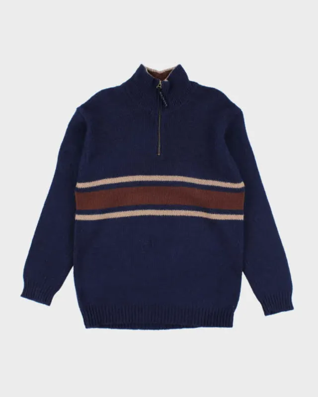 Vintage Bull Corrida Jeans Wool Quarter-Zip Knit Jumper - M sold by Rokit