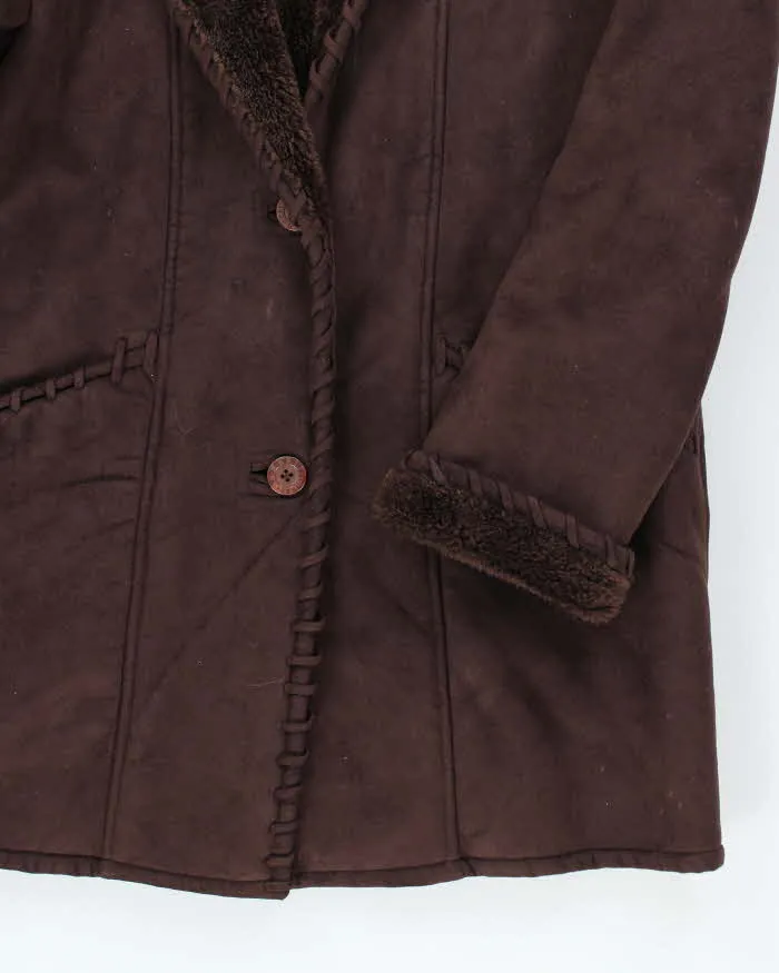 Vintage Beechers Brook Faux Suede Hooded Coat - L sold by Rokit product image thumbnail 4