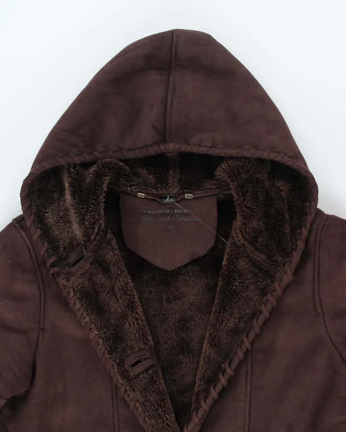Vintage Beechers Brook Faux Suede Hooded Coat - L sold by Rokit product image thumbnail 3