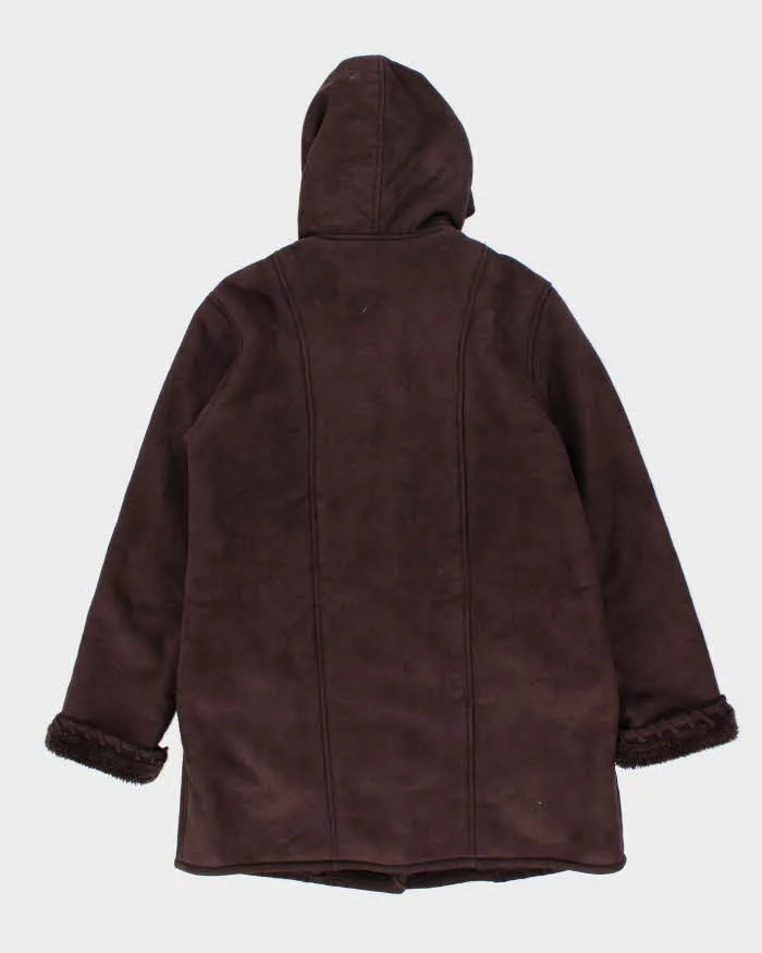 Vintage Beechers Brook Faux Suede Hooded Coat - L sold by Rokit product image thumbnail 2