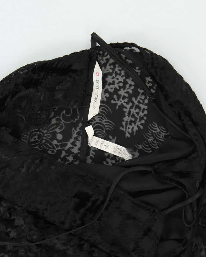 Vintage Y2k 00s Victoria's Secret Mesh Velvet Slip Dress - M sold by Rokit product image thumbnail 4