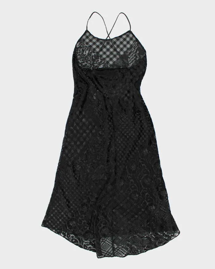 Vintage Y2k 00s Victoria's Secret Mesh Velvet Slip Dress - M sold by Rokit product image thumbnail 2
