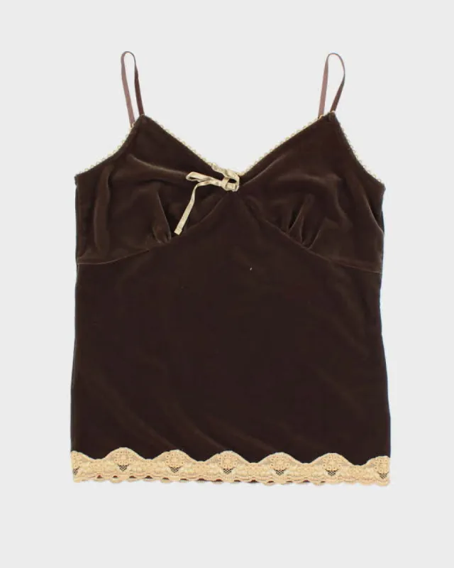 Vintage Y2k 00s Old Navy Velvet Cami- M sold by Rokit