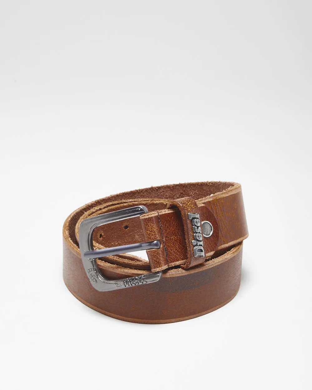Vintage Diesel Brown Leather Belt - W39-W46 sold by Rokit