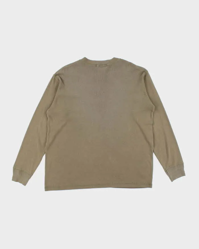 Vintage 2000's Ralph Lauren Quarter Button Waffle Long-sleeved T-Shirt - L sold by Rokit product image thumbnail 2