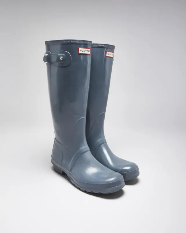 Hunter Black Wellington Boots - UK8 sold by Rokit