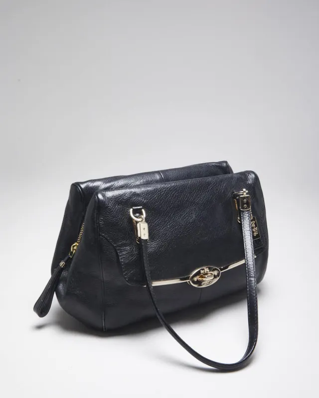 Vintage Y2k 00s Coach Black Leather Cross-body Bag sold by Rokit