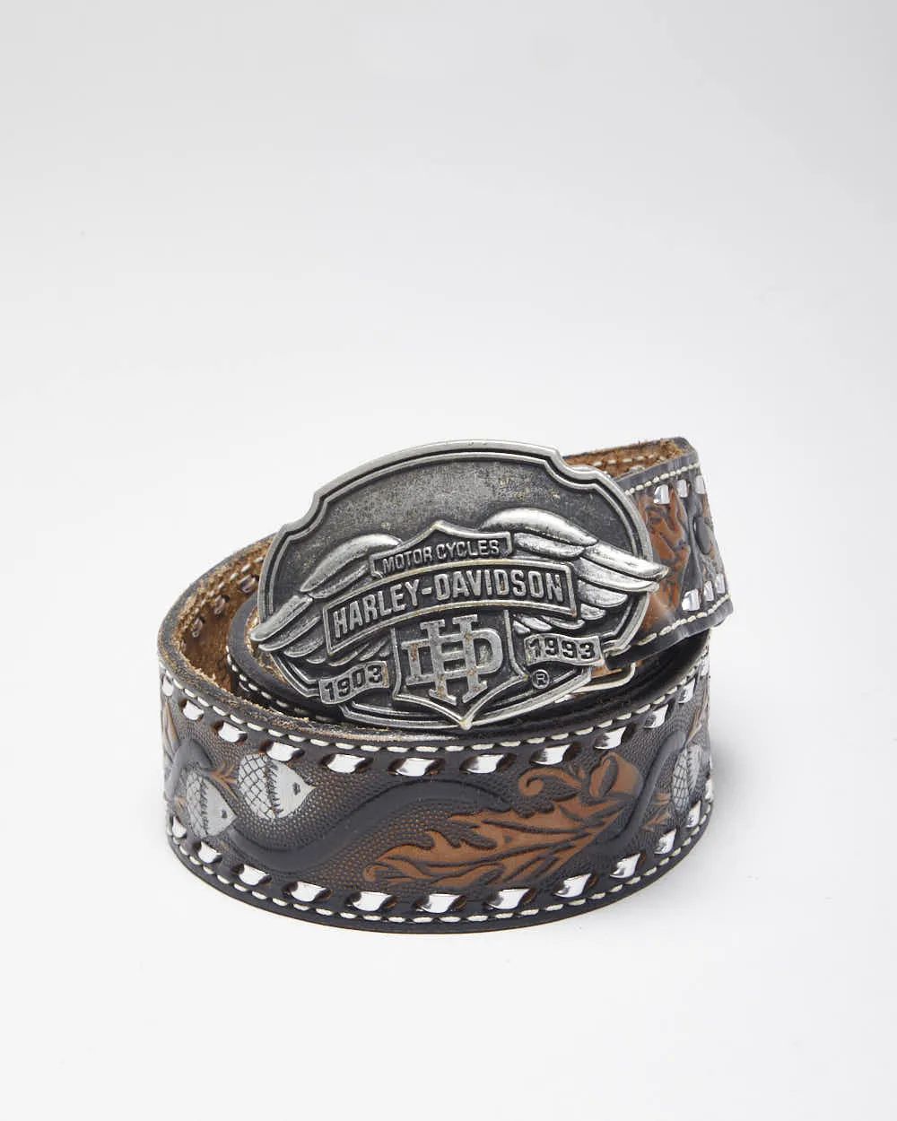 Harley Davidson Leather Belt - W30-34 sold by Rokit