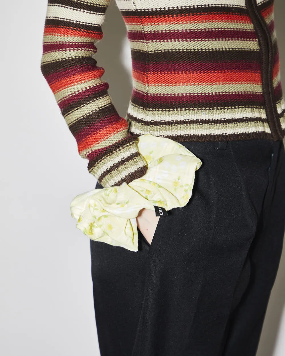 Rokit Originals Sustainable Scrunchie - Yellow Floral Check sold by Rokit product image thumbnail 5