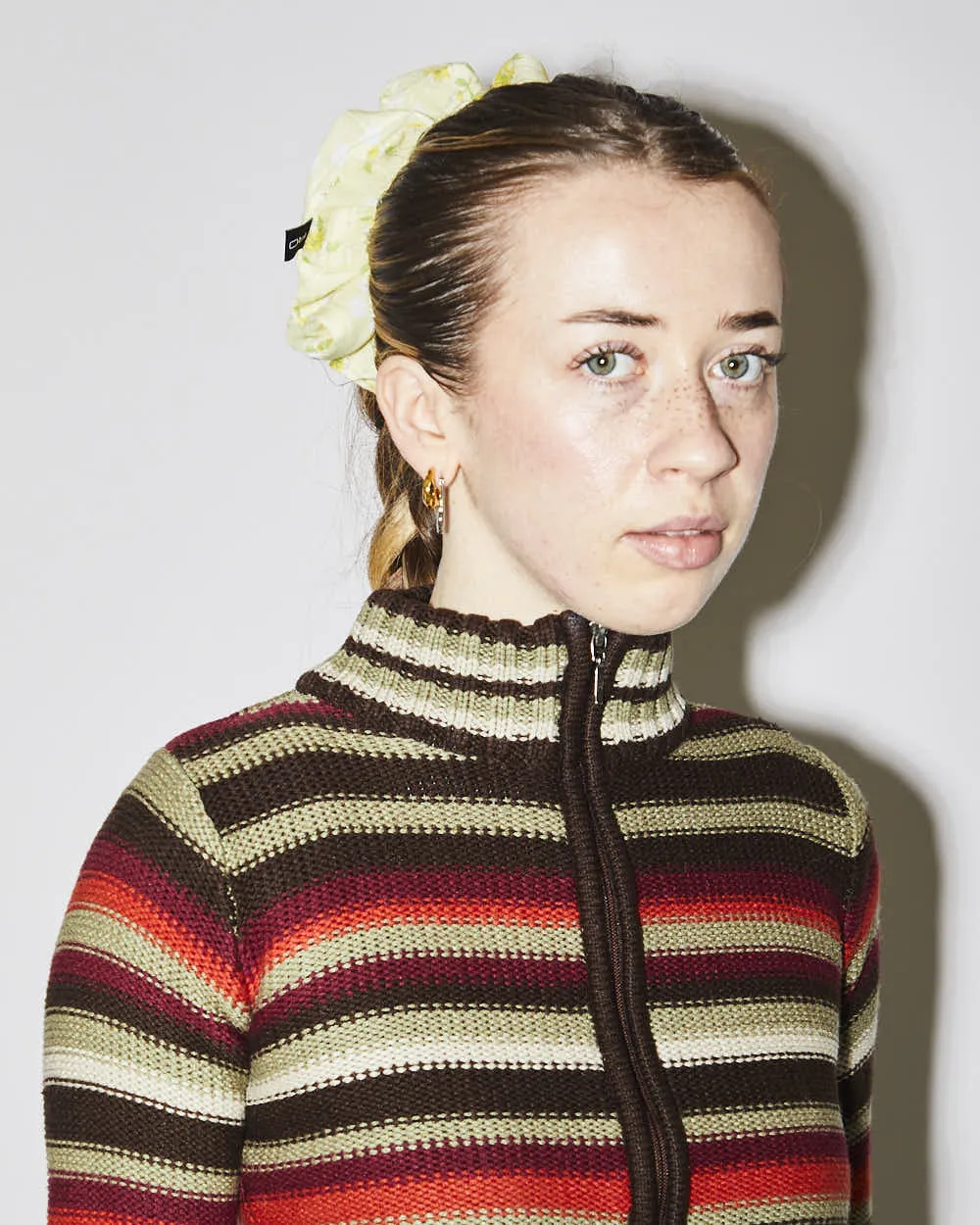 Rokit Originals Sustainable Scrunchie - Yellow Floral Check sold by Rokit product image thumbnail 4