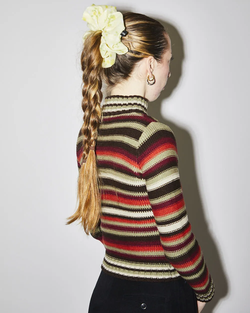 Rokit Originals Sustainable Scrunchie - Yellow Floral Check sold by Rokit product image thumbnail 2