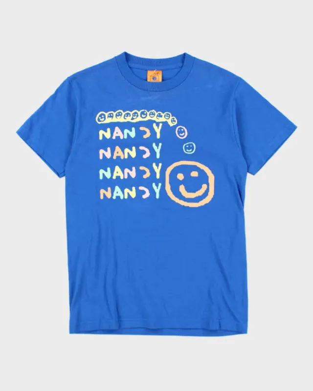 Nancy Sucks Spell Out Smiley Graphic T-Shirt - S sold by Rokit