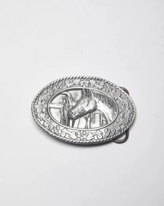 Vintage Y2k 00s Horse Belt Buckle sold by Rokit