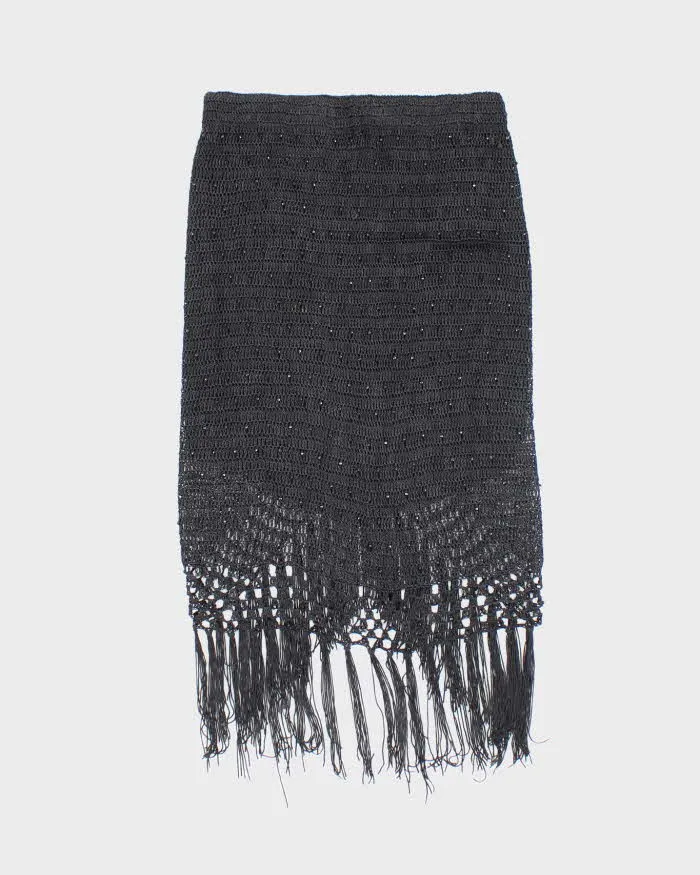 Vintage Y2k 00s Crochet Beaded Tassel Skirt - XXS sold by Rokit product image thumbnail 2