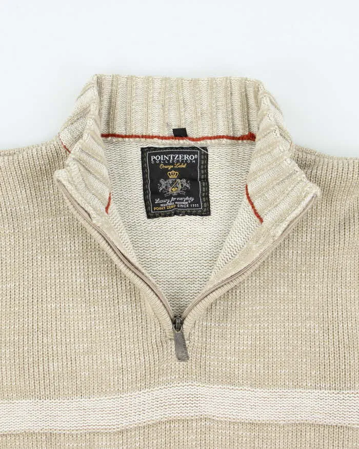 Vintage 2000's Point Zero Quarter Zip Chunky Knit Jumper - M sold by Rokit product image thumbnail 3