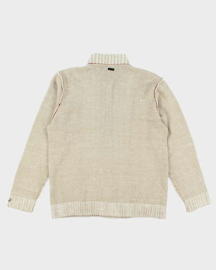 Vintage 2000's Point Zero Quarter Zip Chunky Knit Jumper - M sold by Rokit product image thumbnail 2