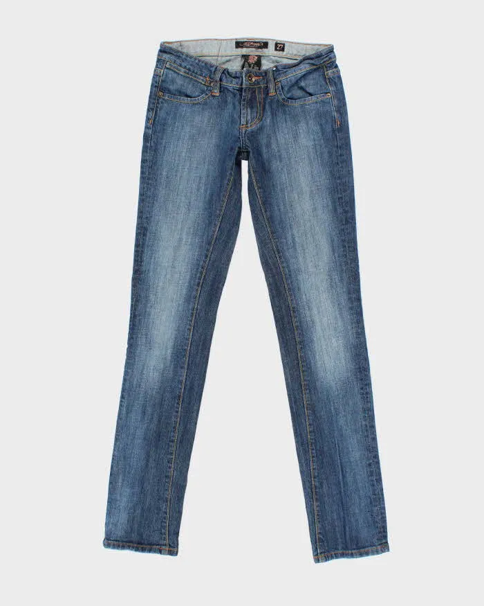 Vintage Women's Y2K Ed Hardy Embroidered Slim Fit Jeans - W26 L33 sold by Rokit