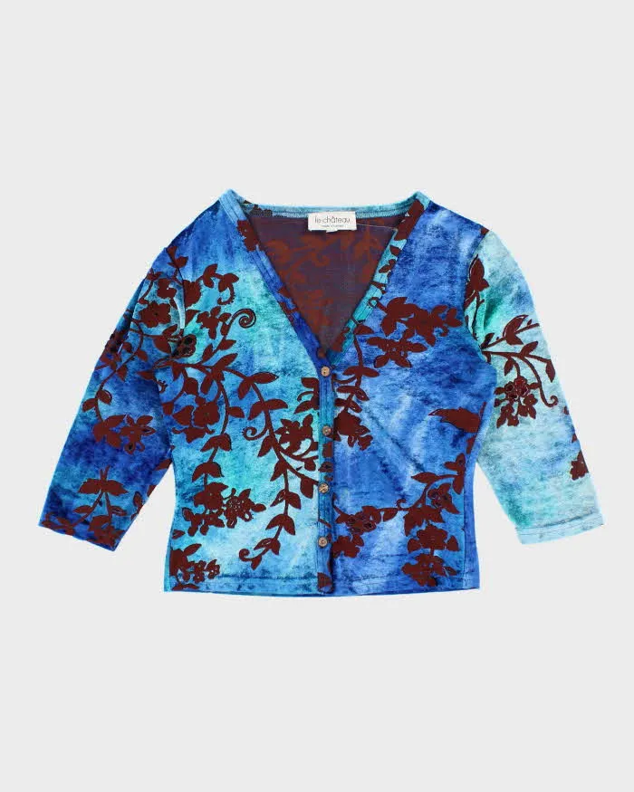 Vintage Y2k 00s Le Chateau Velvet Blouse - S sold by Rokit
