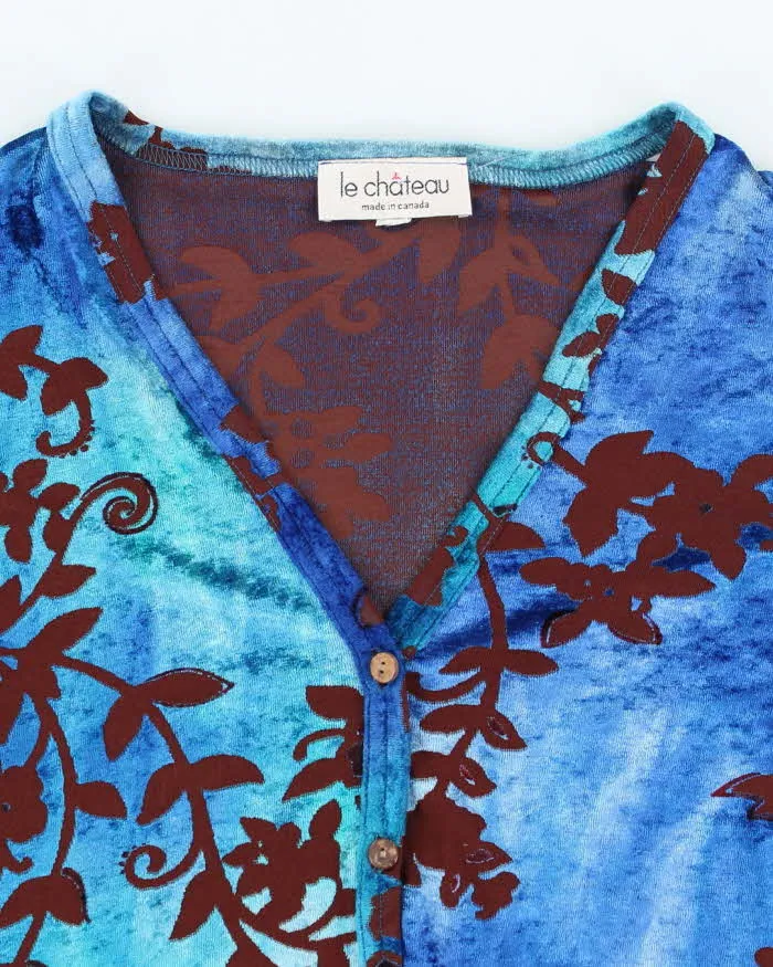 Vintage Y2k 00s Le Chateau Velvet Blouse - S sold by Rokit product image thumbnail 3