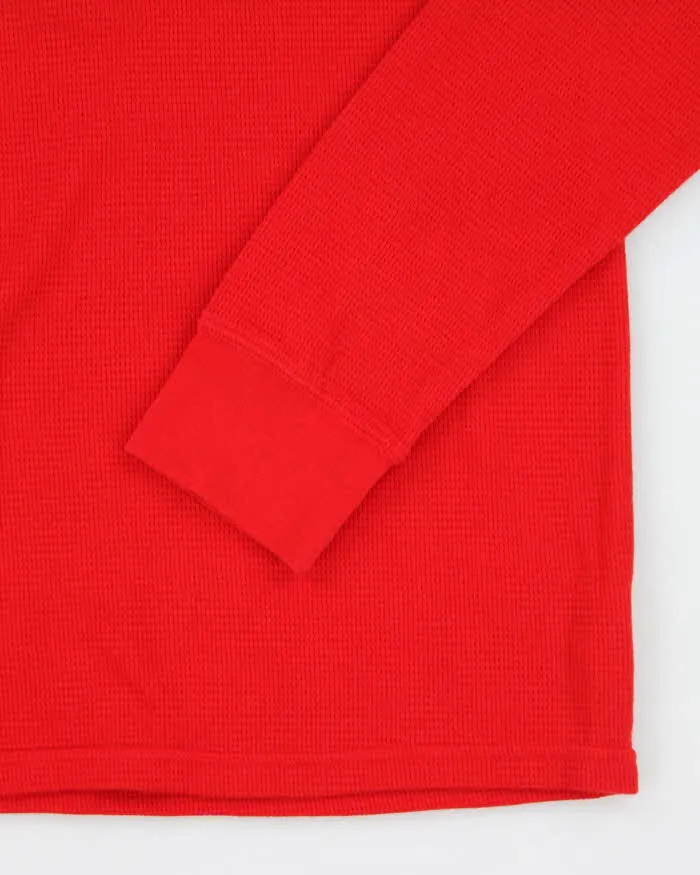 Vintage Polo Ralph Lauren Red Waffle Long Sleeve T-shirt - S sold by Rokit product image thumbnail 4