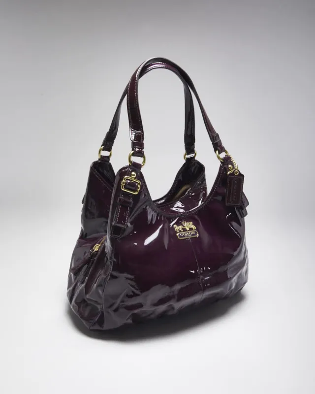 Vintage Y2k 00s Coach Patent Handbag sold by Rokit