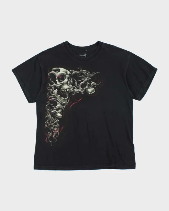 Vintage Y2K Multiple Skulls Graphic T-Shirt - L sold by Rokit