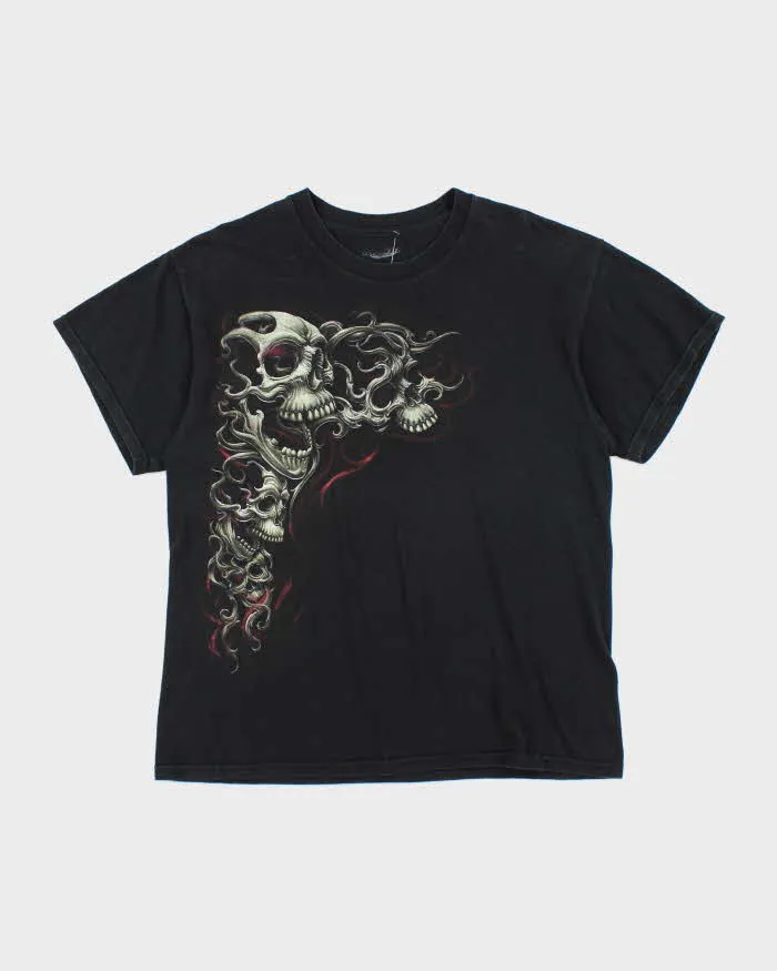 Vintage Y2K Multiple Skulls Graphic T-Shirt - L sold by Rokit