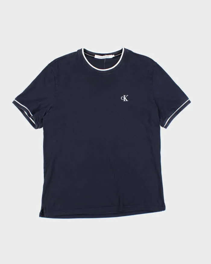 Vintage Y2K Calvin Klein Embroidered Logo T-Shirt - L sold by Rokit