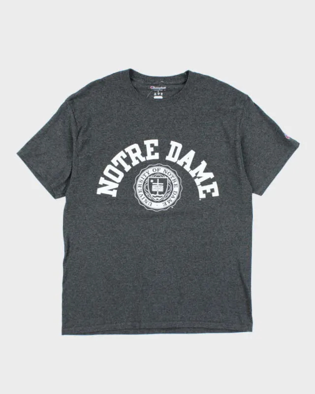 Vintage Champion Notre Dame University T-Shirt - L sold by Rokit