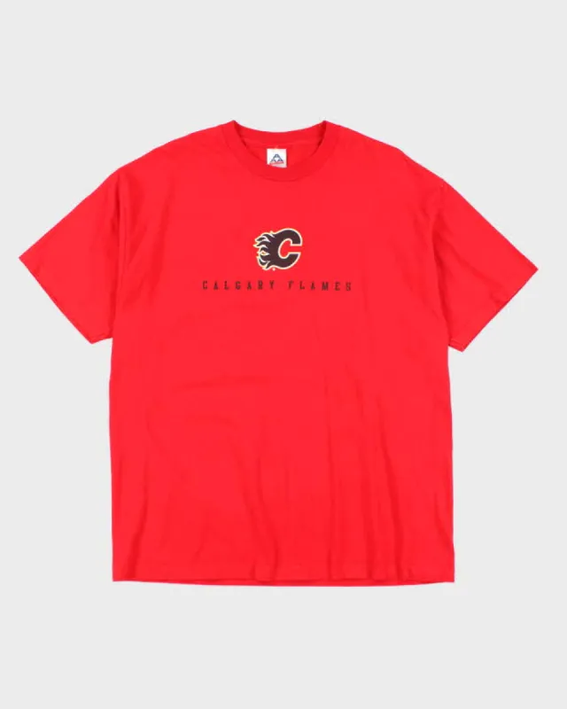 Vintage 00s Calgary Flames Red T-shirt - XL sold by Rokit