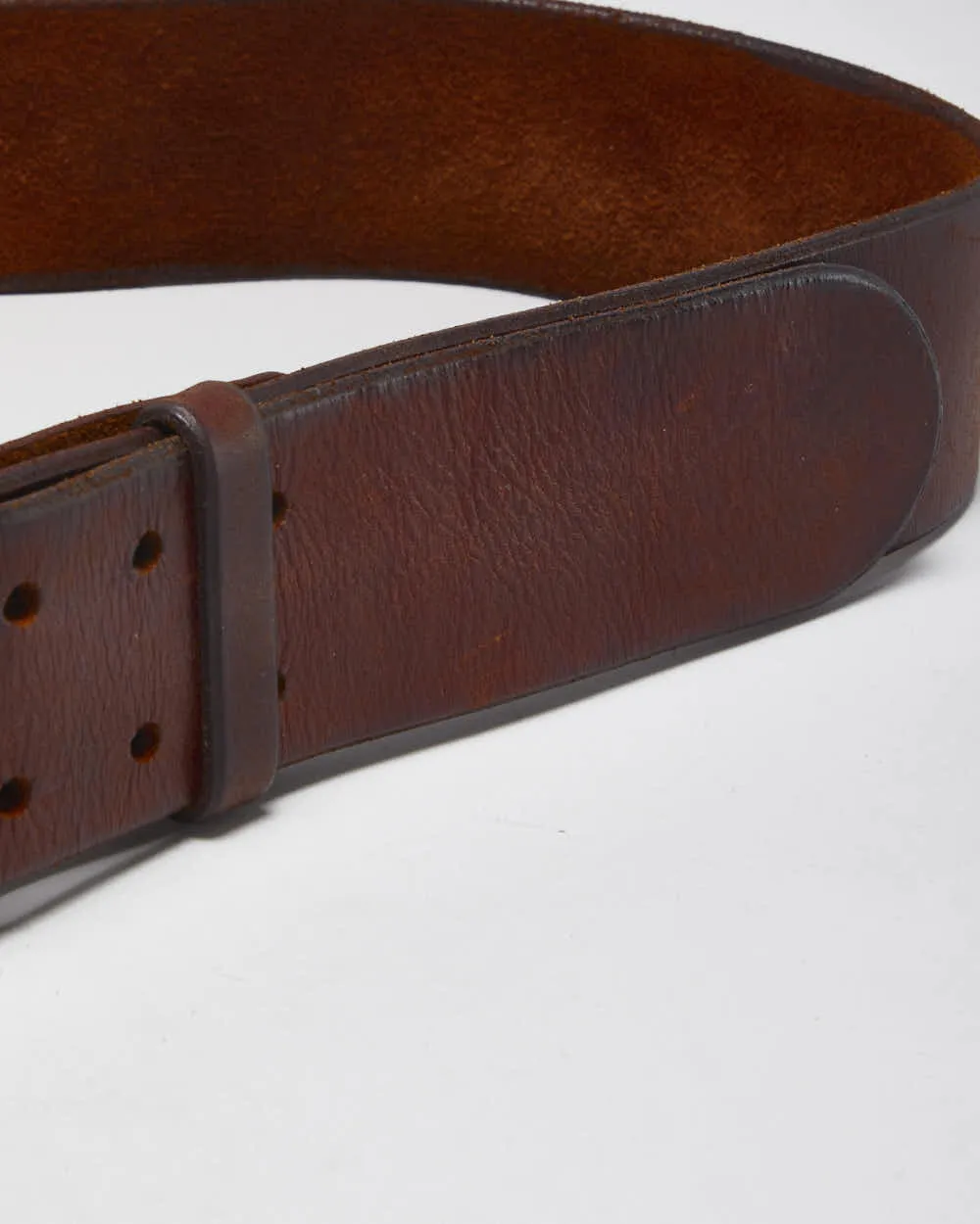 Vintage Chunky Brown Leather Belt - W30 - W35 sold by Rokit product image thumbnail 4