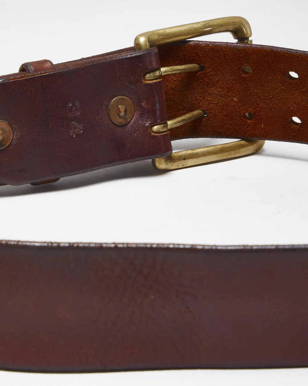 Vintage Chunky Brown Leather Belt - W30 - W35 sold by Rokit product image thumbnail 5